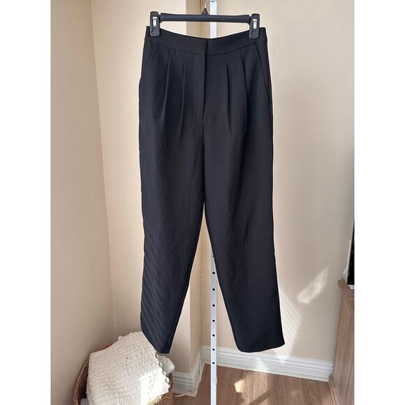 Generation Love Jenise High Rise Pleated Cropped Crepe Pants size 2 Black - Picture 4 of 10